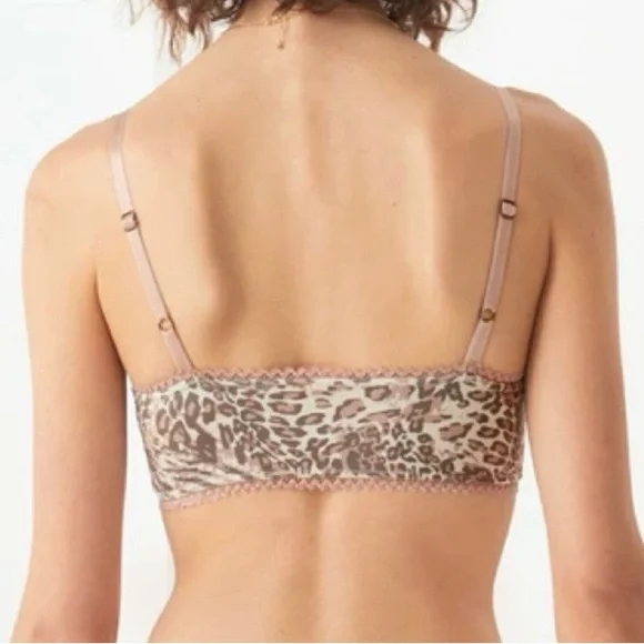 Spell Ada Leopard Print Bralette, Size Large - Picture 3 of 8